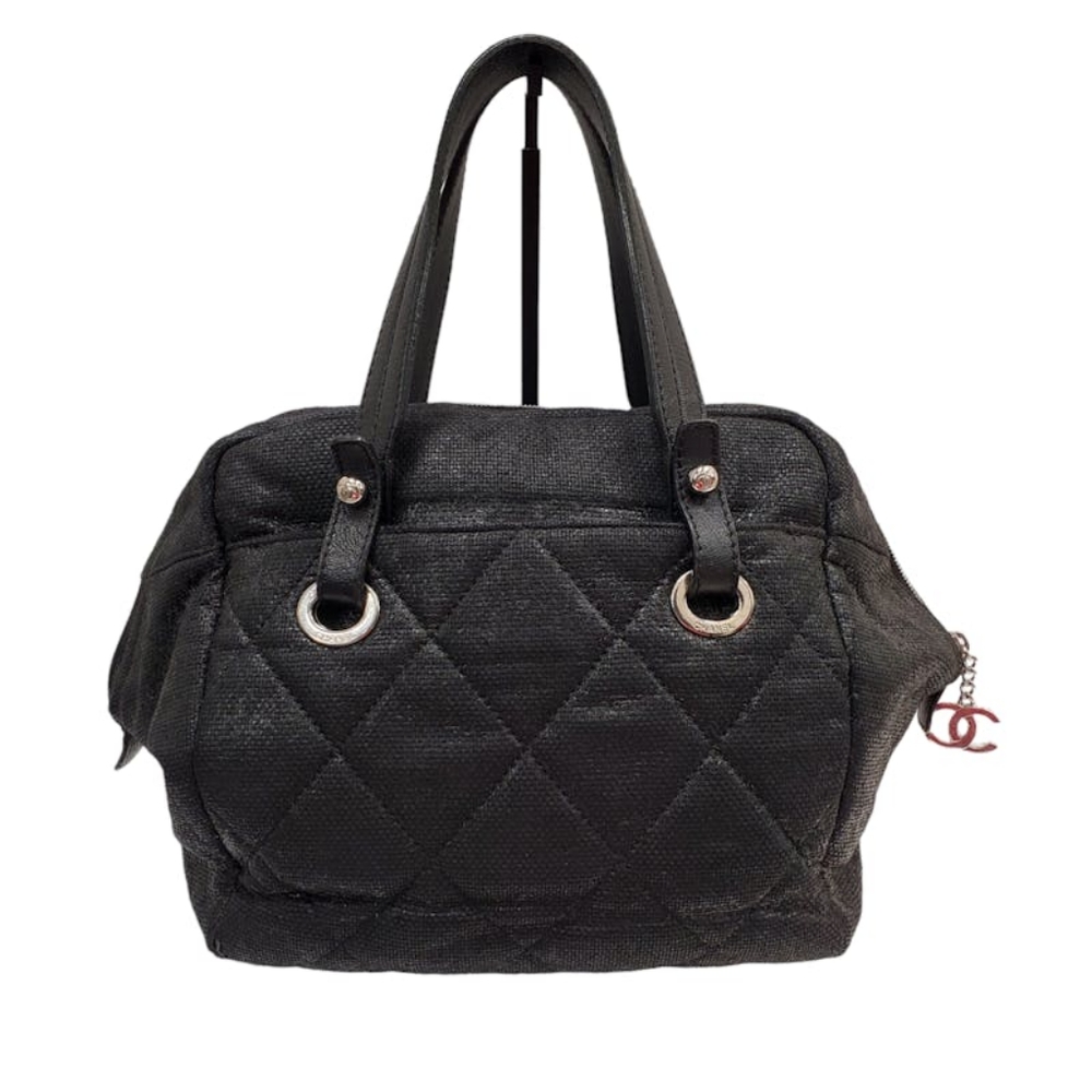 Chanel Paris Biarritz Bowler Bag Coated Canvas Entrupy Authenticated